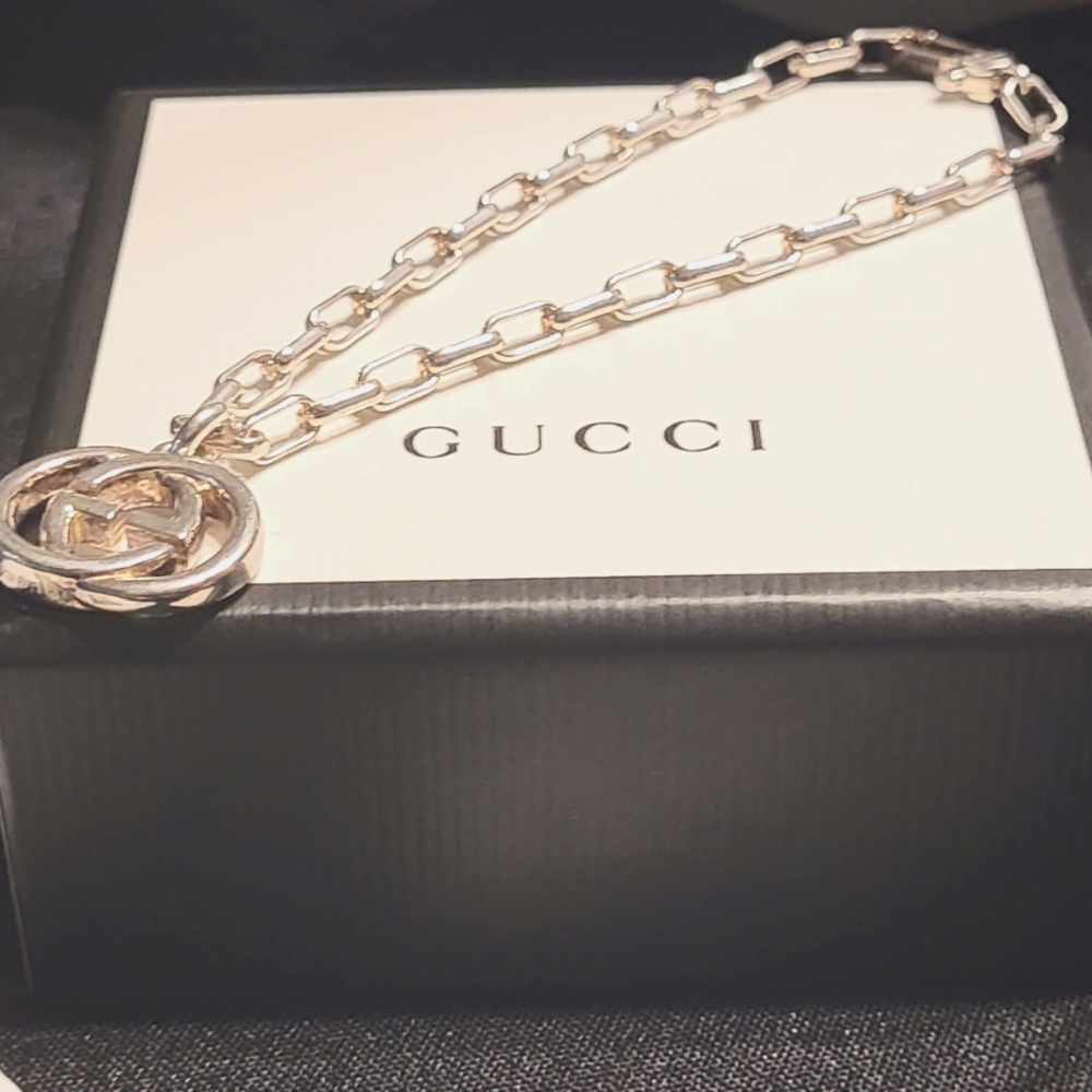 BRAND NEW 925 Sterling Silver GUCCI DOUBLE G's BRACELET